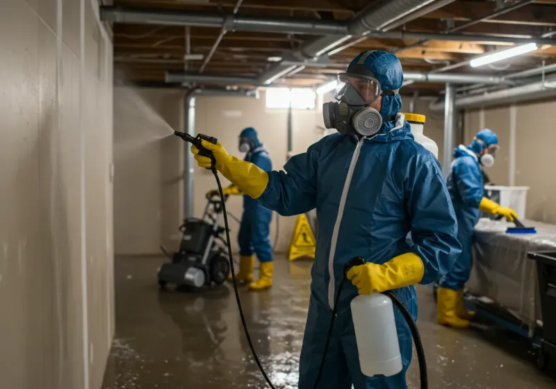 Basement Sanitization and Antimicrobial Treatment process in Atchison, KS
